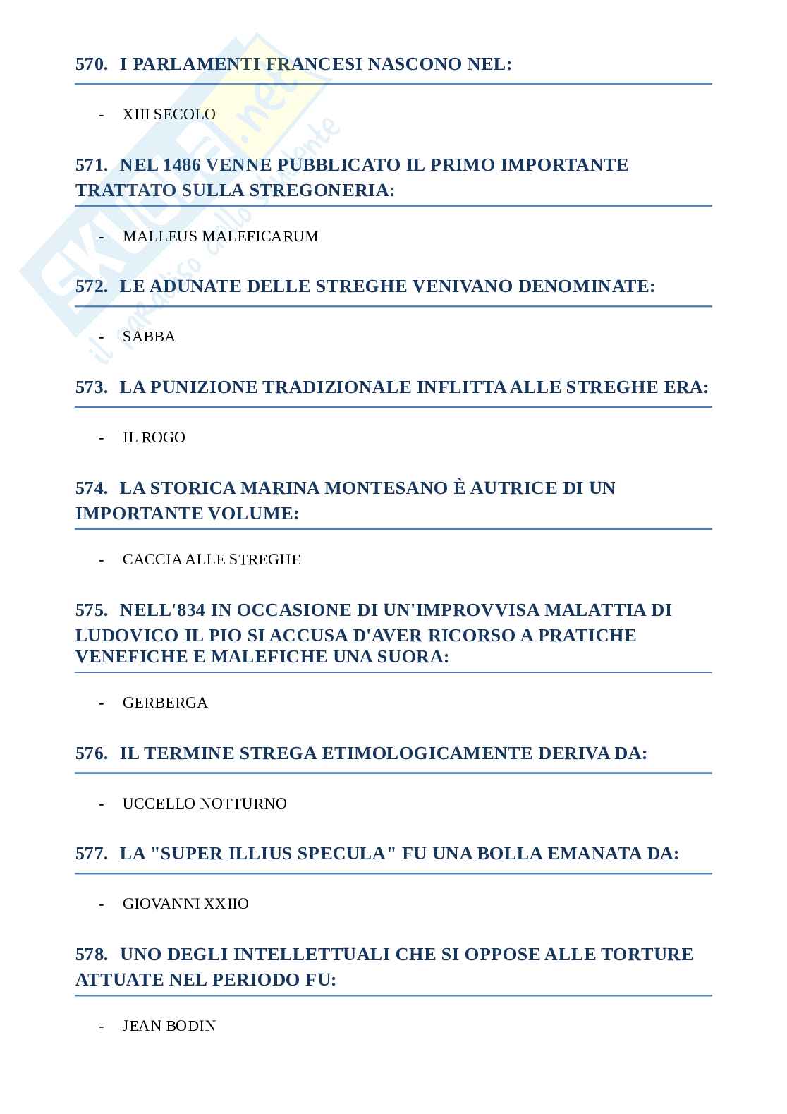 Storia moderna - Test con risposte corrette Pag. 66