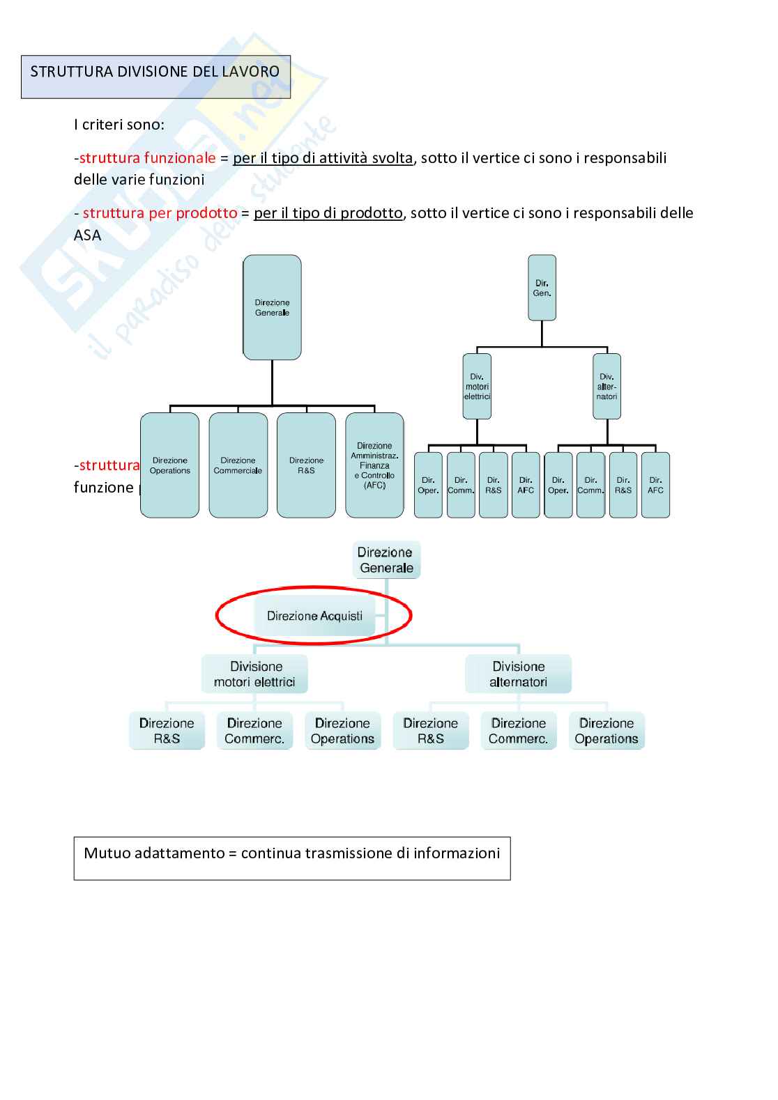 Funzioni di STAFF, Economia e organizzazione aziendale Pag. 11