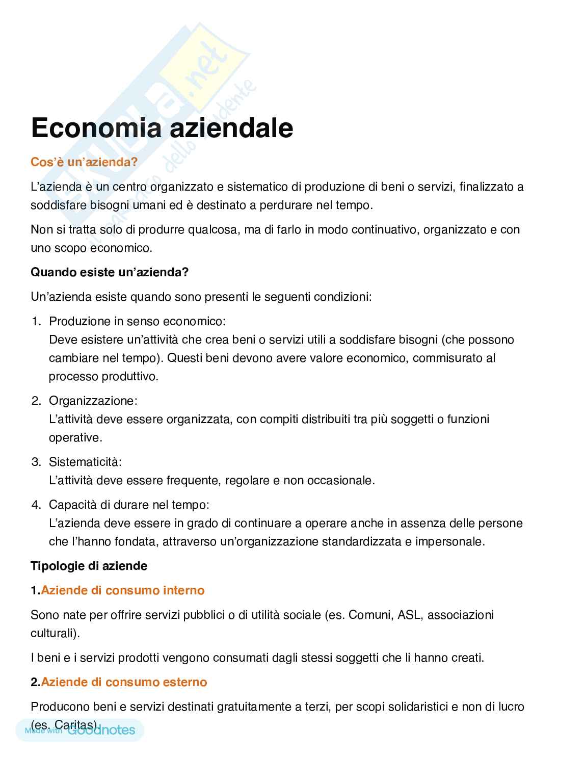 Riassunto esame Economia aziendale, Prof. Bianchi Maria Teresa, libro consigliato Fisiologia aziendale, Bianchi Pag. 1