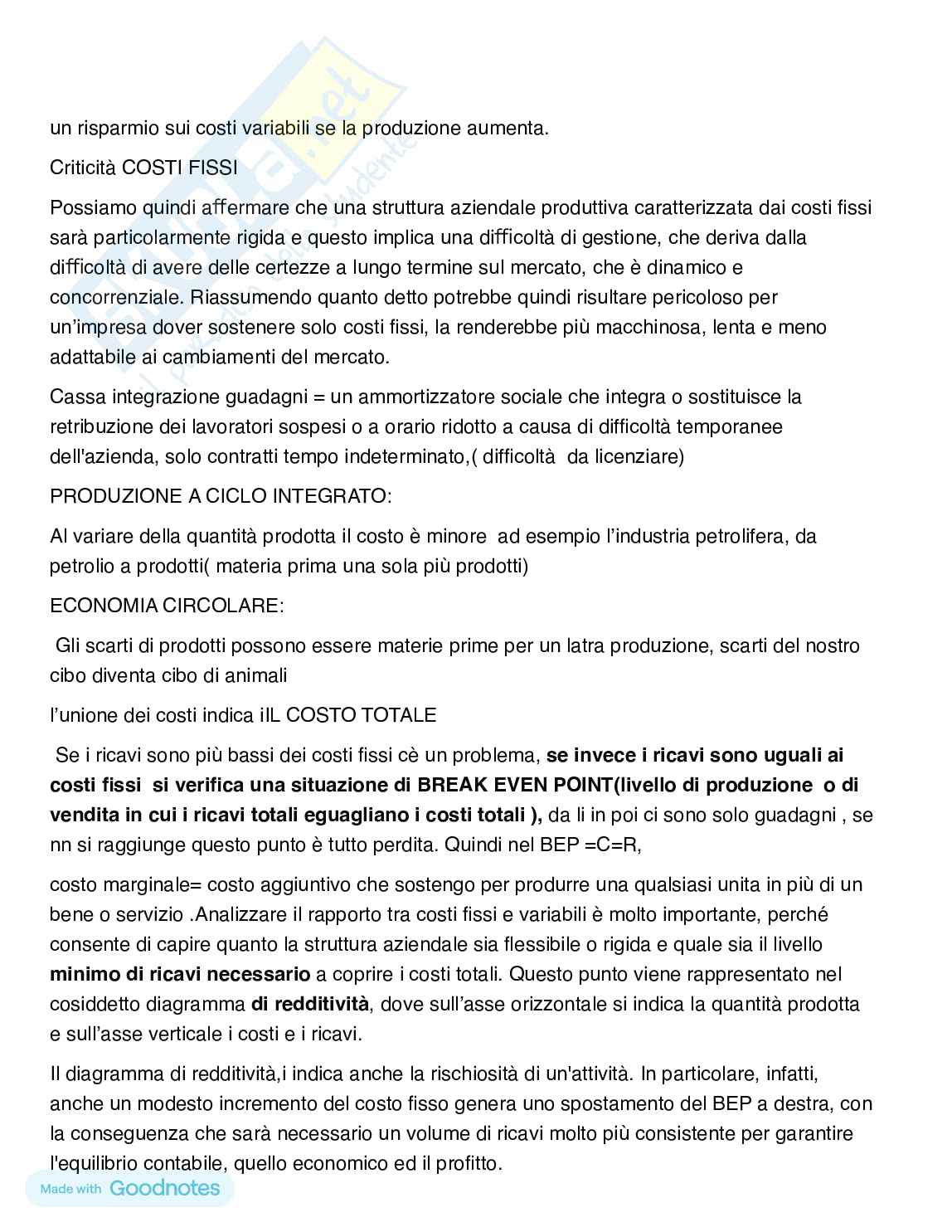 Riassunto esame Economia aziendale, Prof. Bianchi Maria Teresa, libro consigliato Fisiologia aziendale, Bianchi Pag. 11