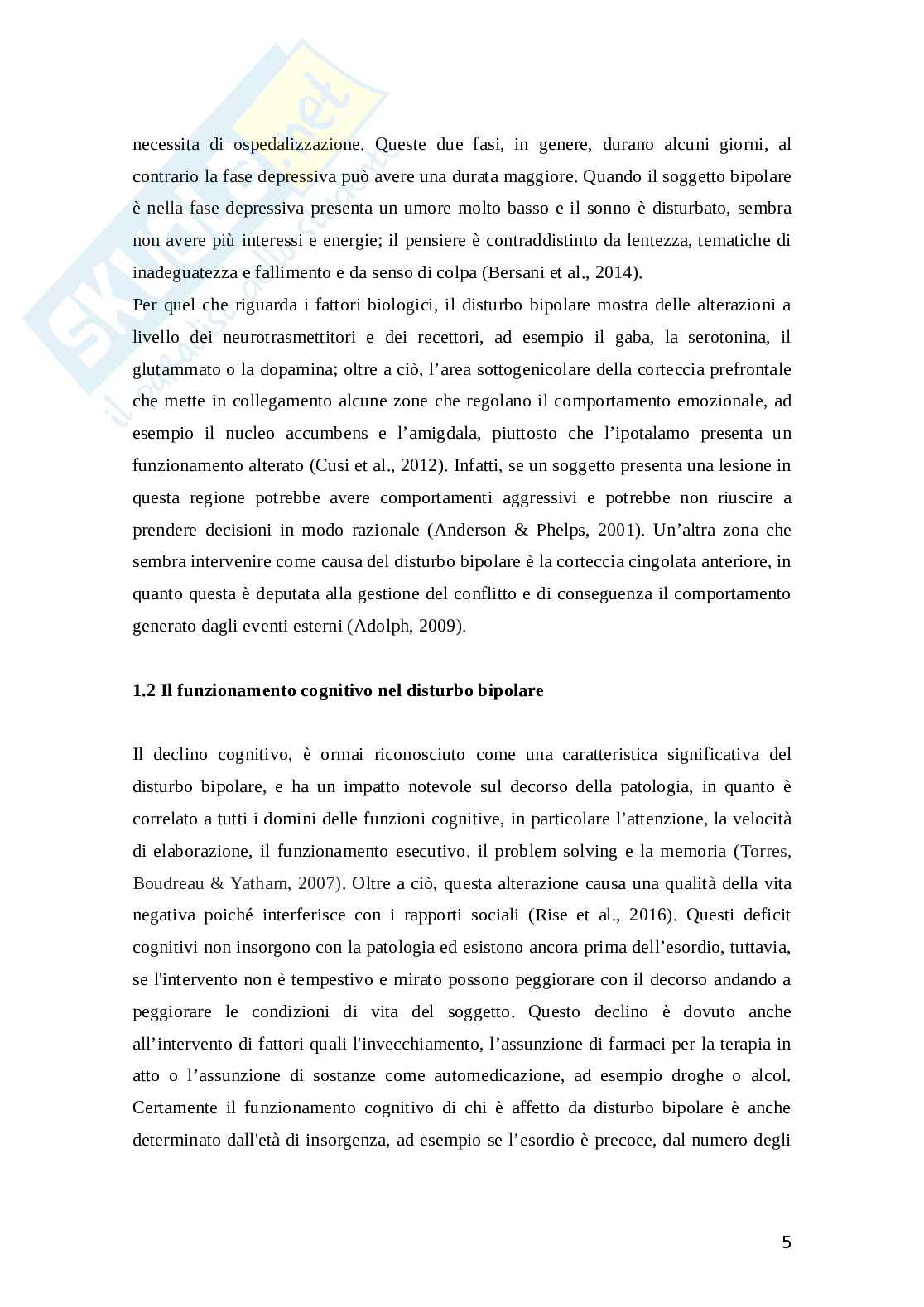 Tesi sul disturbo bipolare Pag. 6