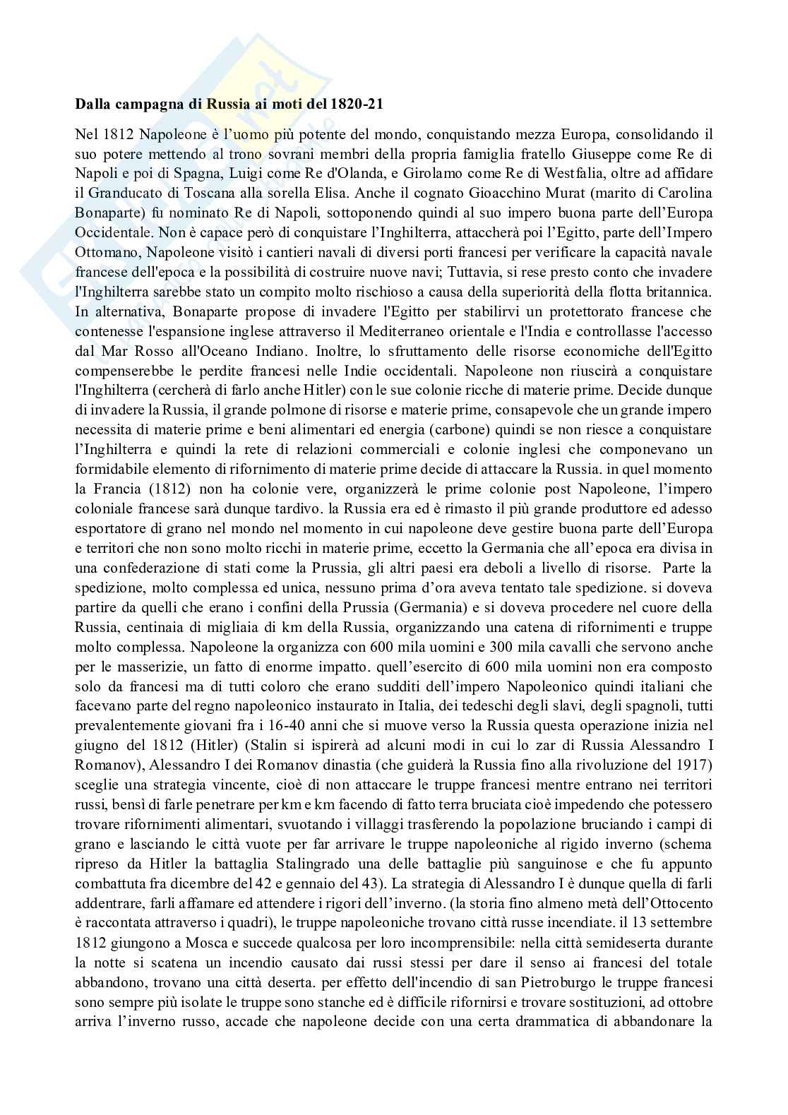 Appunti delle lezione di Storia contemporanea Pag. 2
