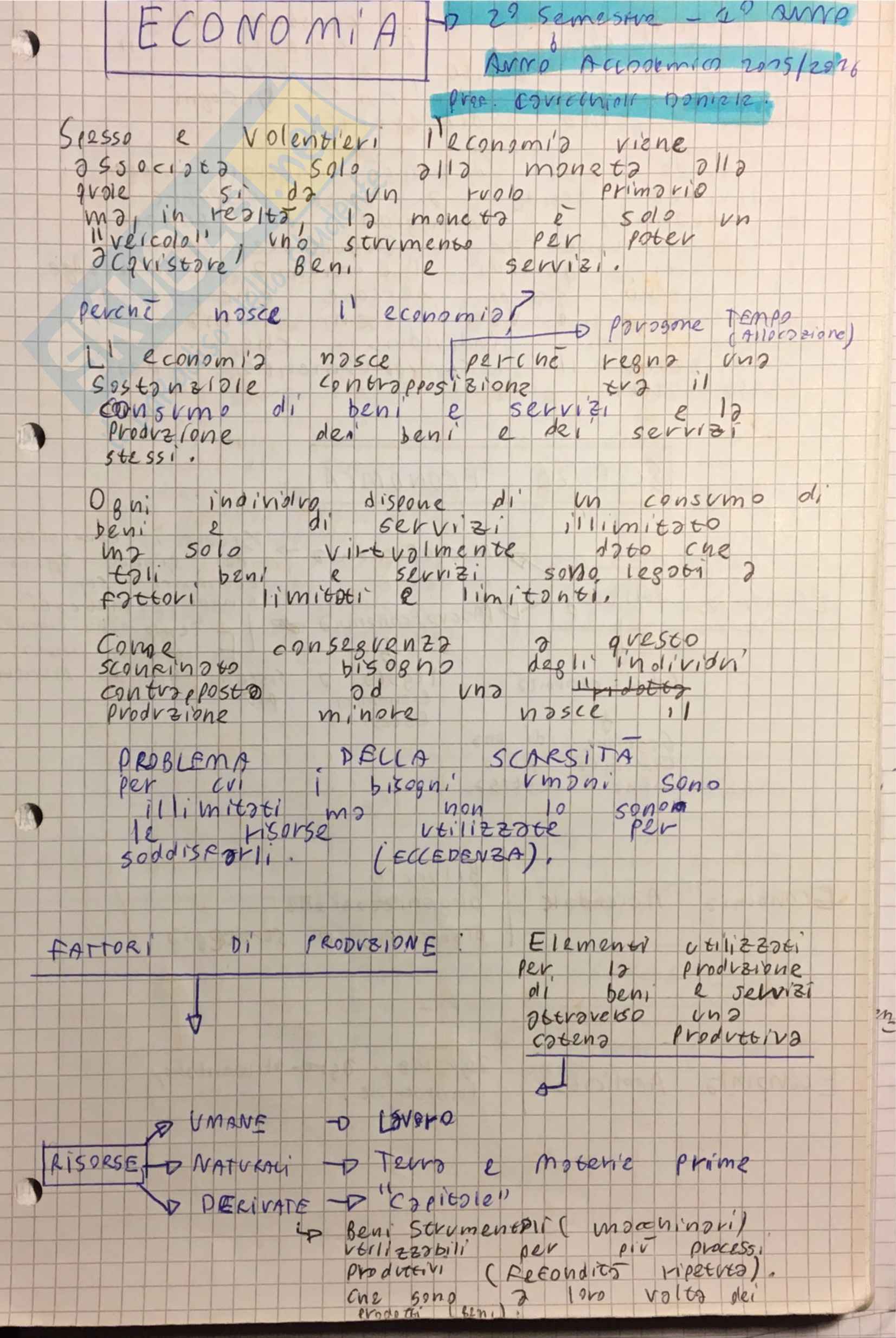 Elementi di Economia- Tutta teoria Pag. 1