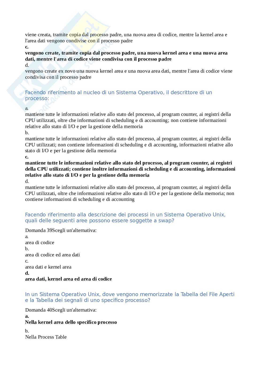 Domande Sistemi operativi Pag. 11
