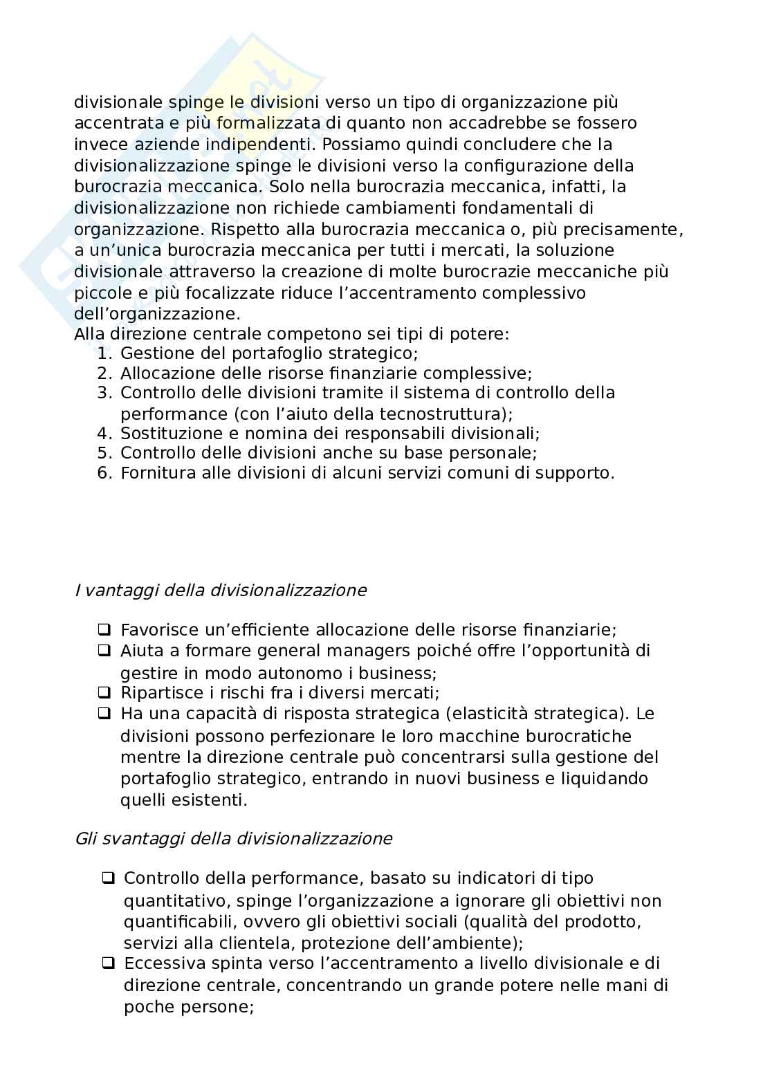 Modello delle cinque configurazioni organizzative di Mintzberg Pag. 6