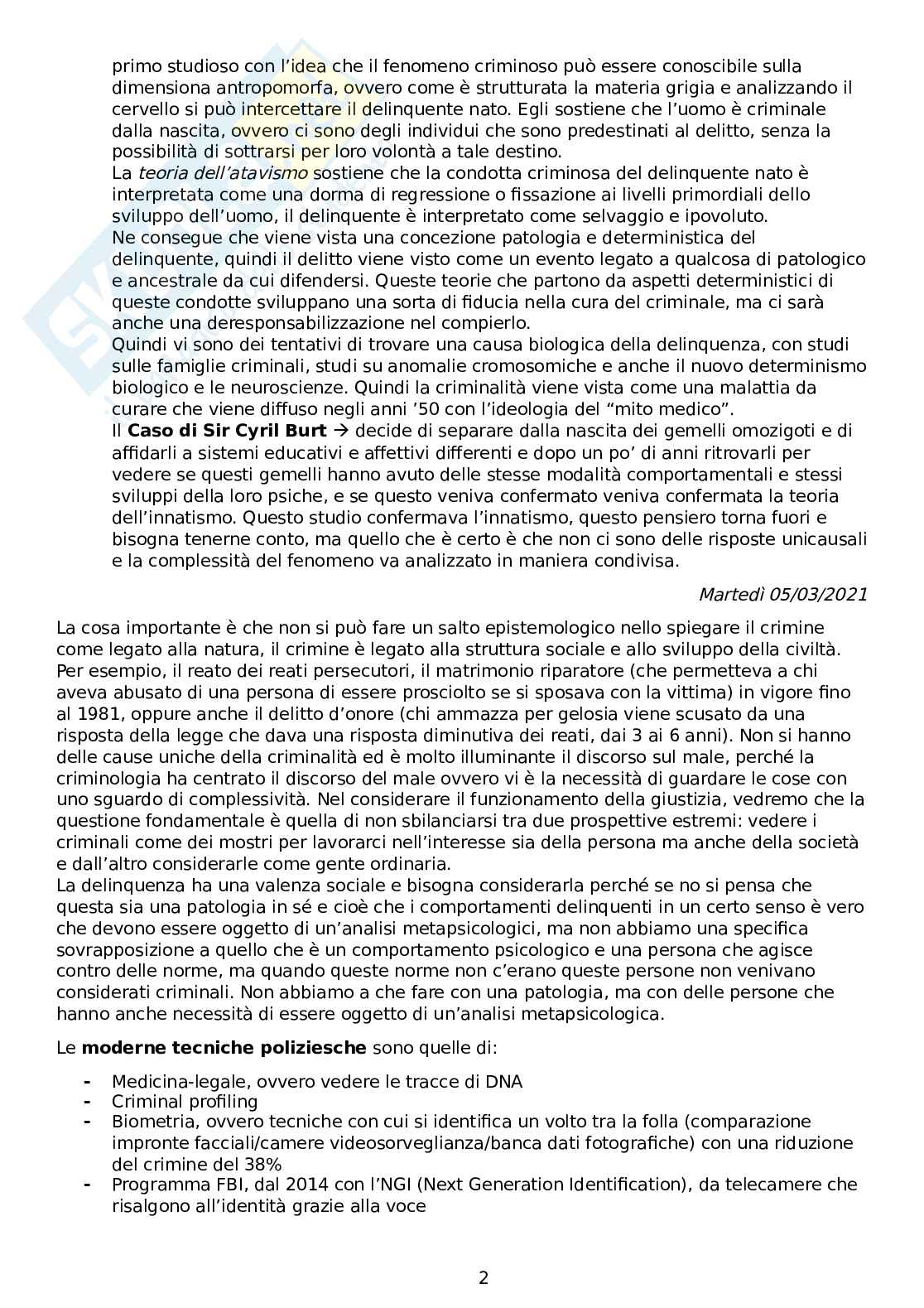 Appunti lezioni  Interventi trattamentali con autori di reato Pag. 2