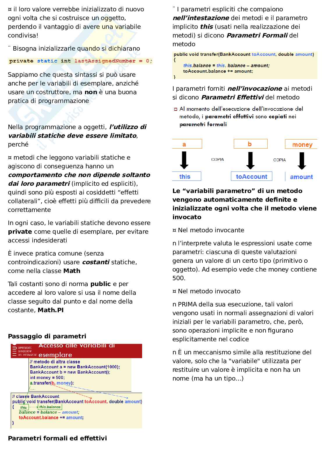 Metodi ausiliari progettare classi eccezioni java Pag. 2