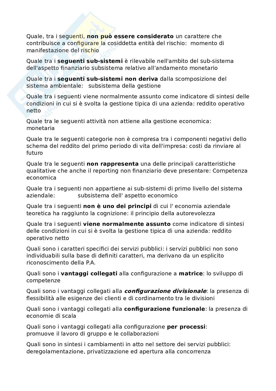 Economia aziendale - Test svolto Pag. 16