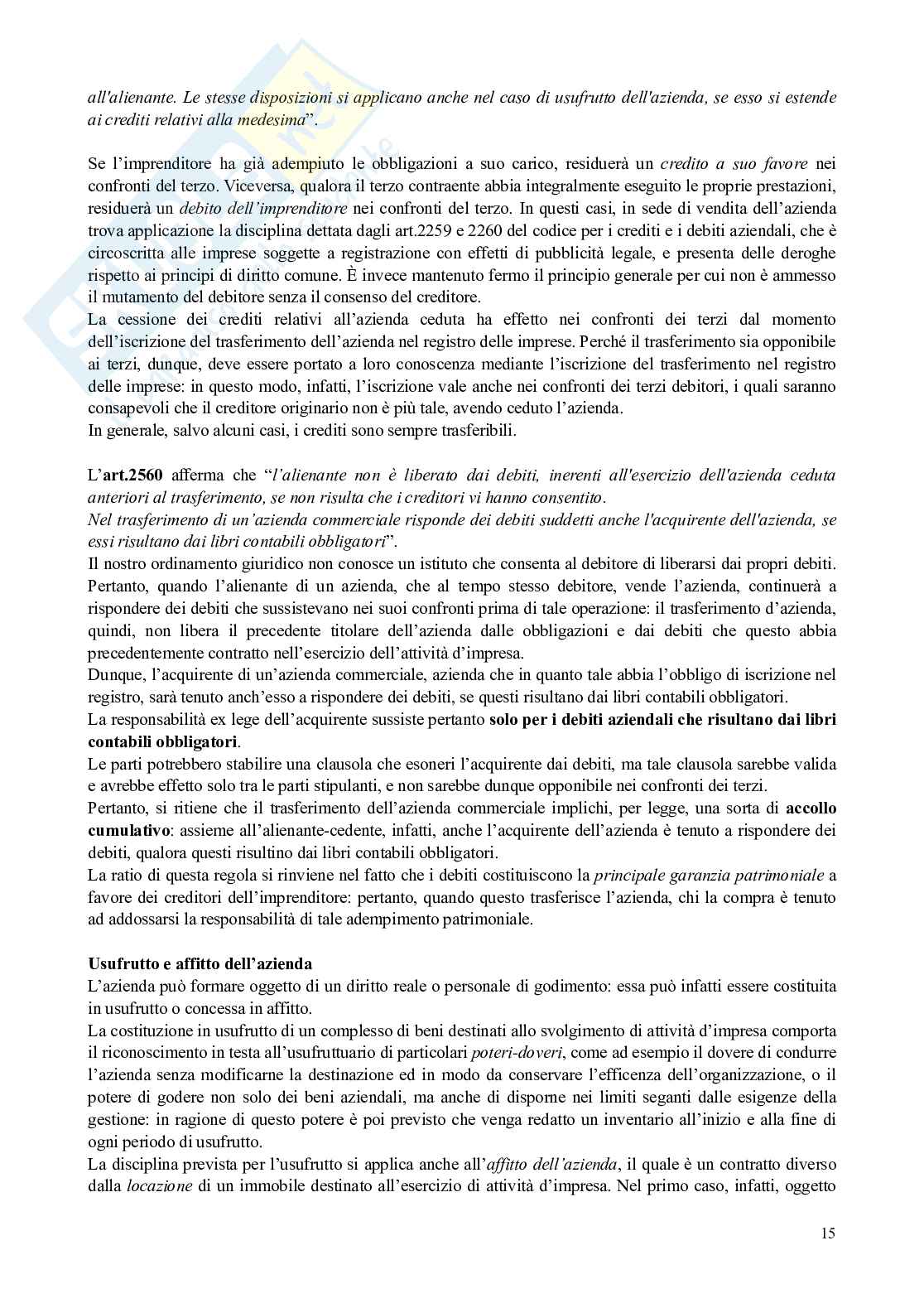 Riassunto esame Diritto commerciale , Prof. Bianca Massimo, libro consigliato Manuale di diritto commerciale, Campobasso Pag. 16