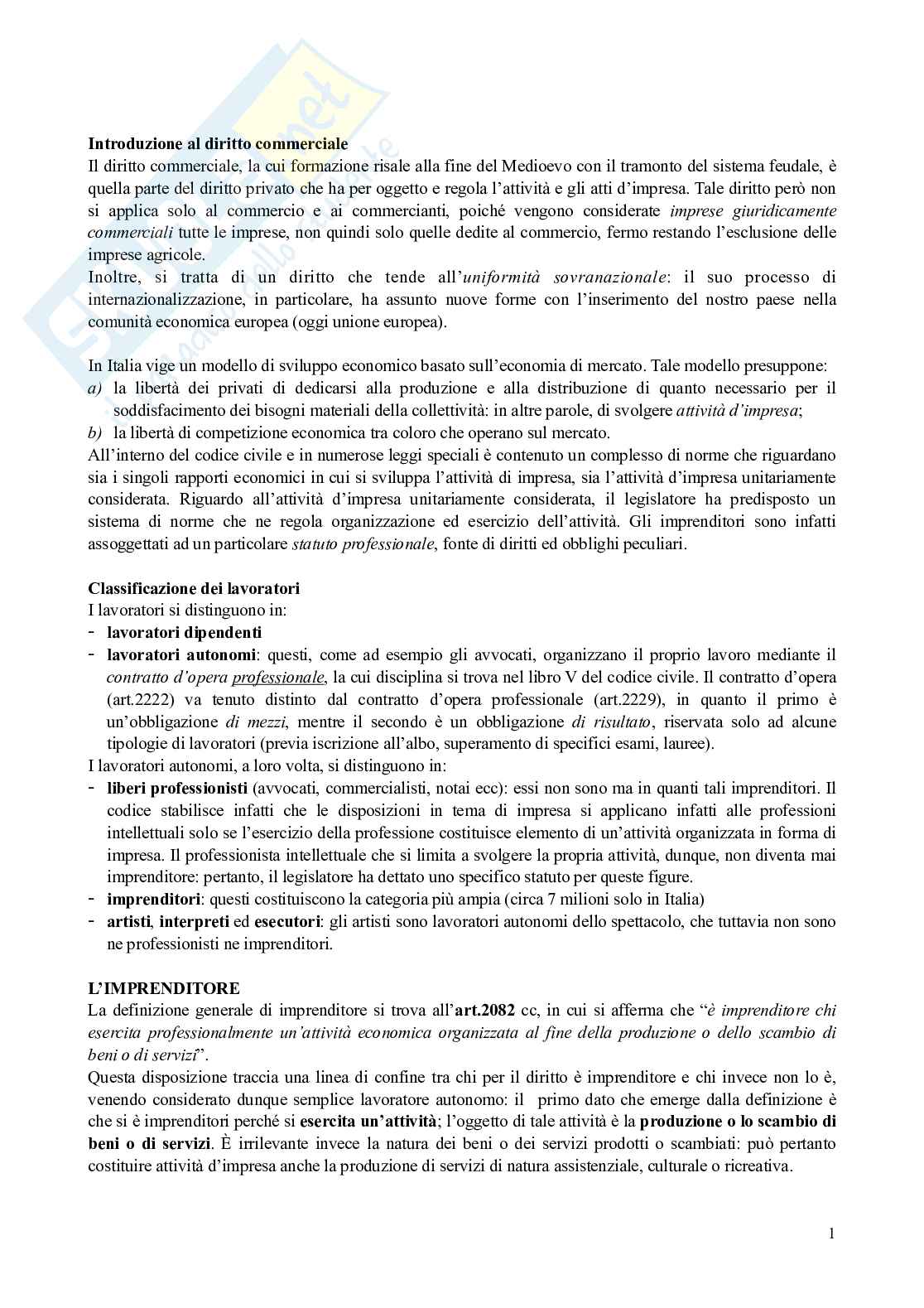 Riassunto esame Diritto commerciale , Prof. Bianca Massimo, libro consigliato Manuale di diritto commerciale, Campobasso Pag. 2