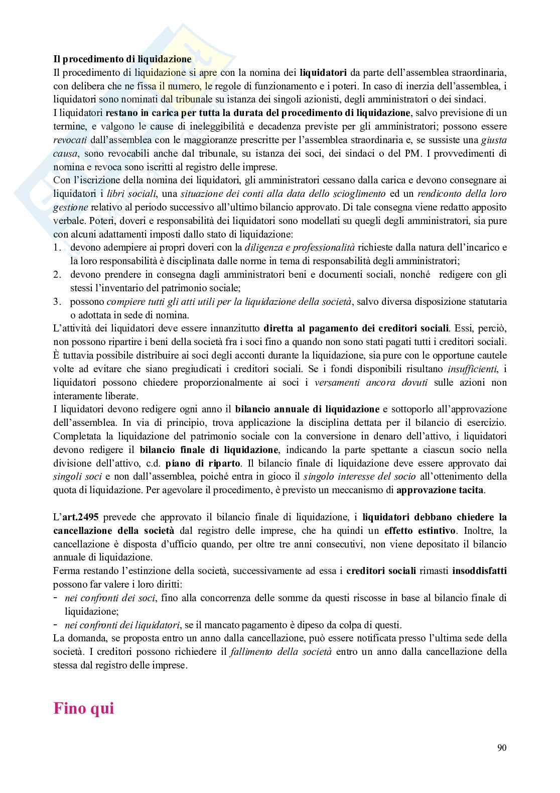 Riassunto esame Diritto commerciale , Prof. Bianca Massimo, libro consigliato Manuale di diritto commerciale, Campobasso Pag. 91