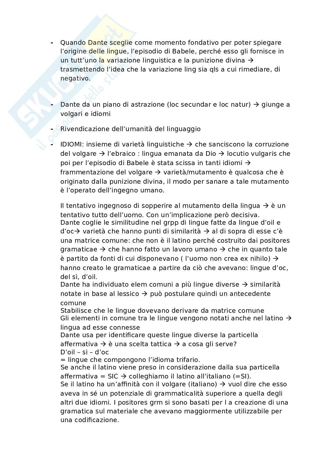 Appunti Storia della lingua italiana Pag. 11