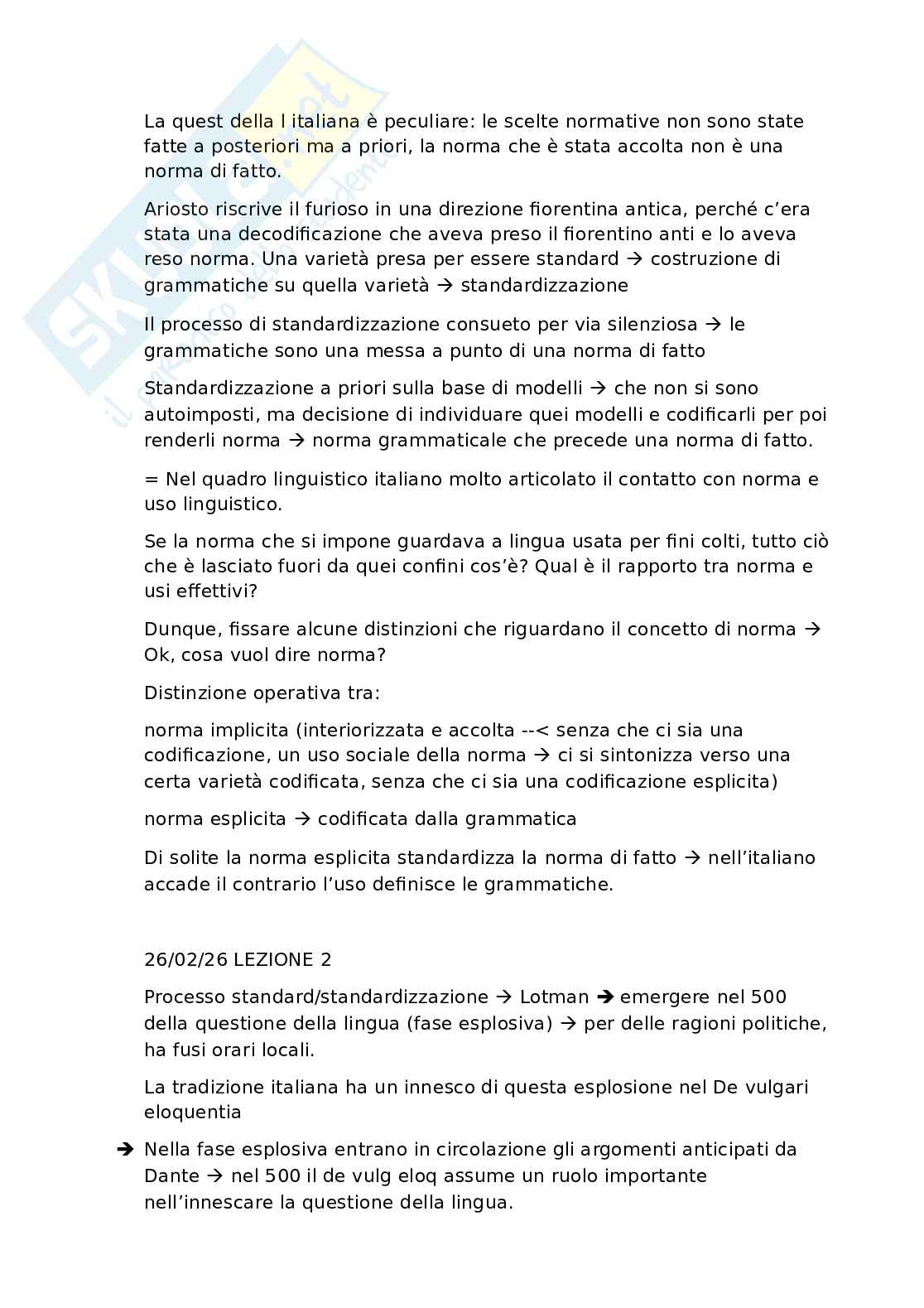 Appunti Storia della lingua italiana Pag. 6
