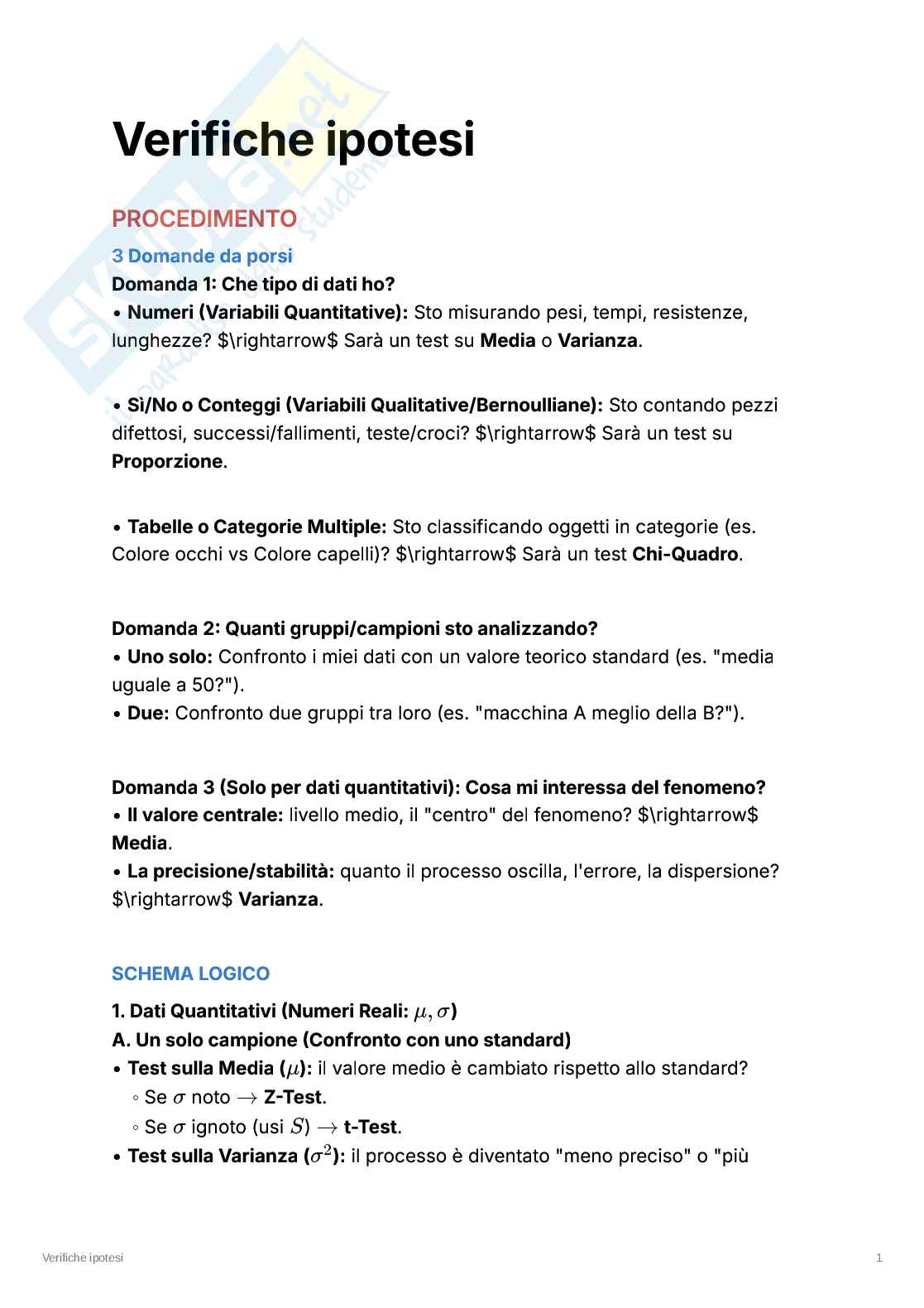 Appunti riassuntivi e formulari di Statistica  Pag. 16