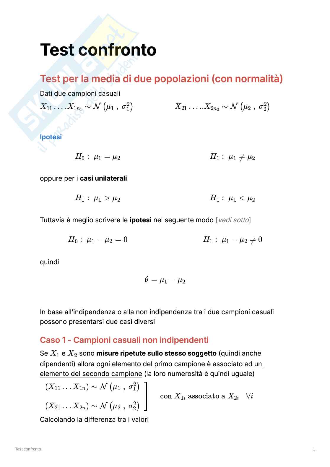 Appunti riassuntivi e formulari di Statistica  Pag. 36