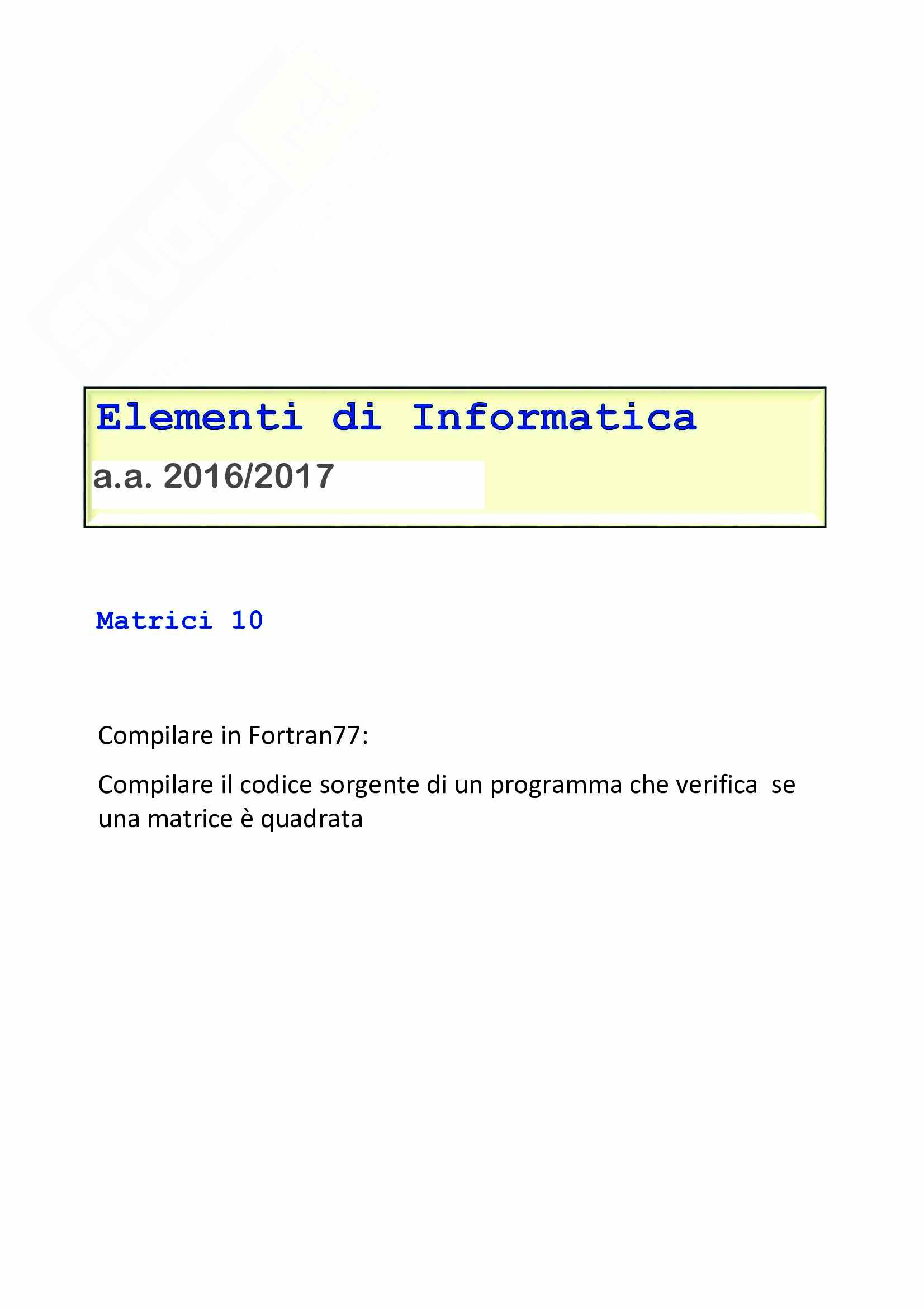 Laboratorio matrici 10 Pag. 1