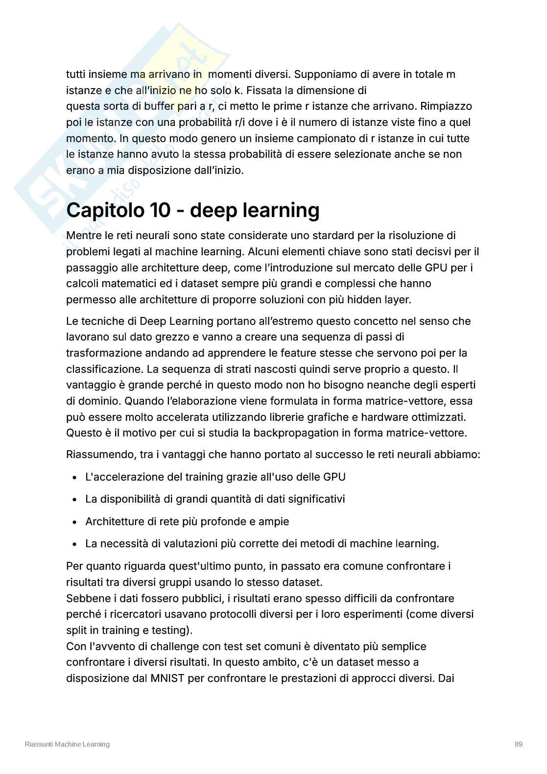 Appunti esame Machine Learning – Deep Learning, CNN, Autoencoder, RNN Pag. 1