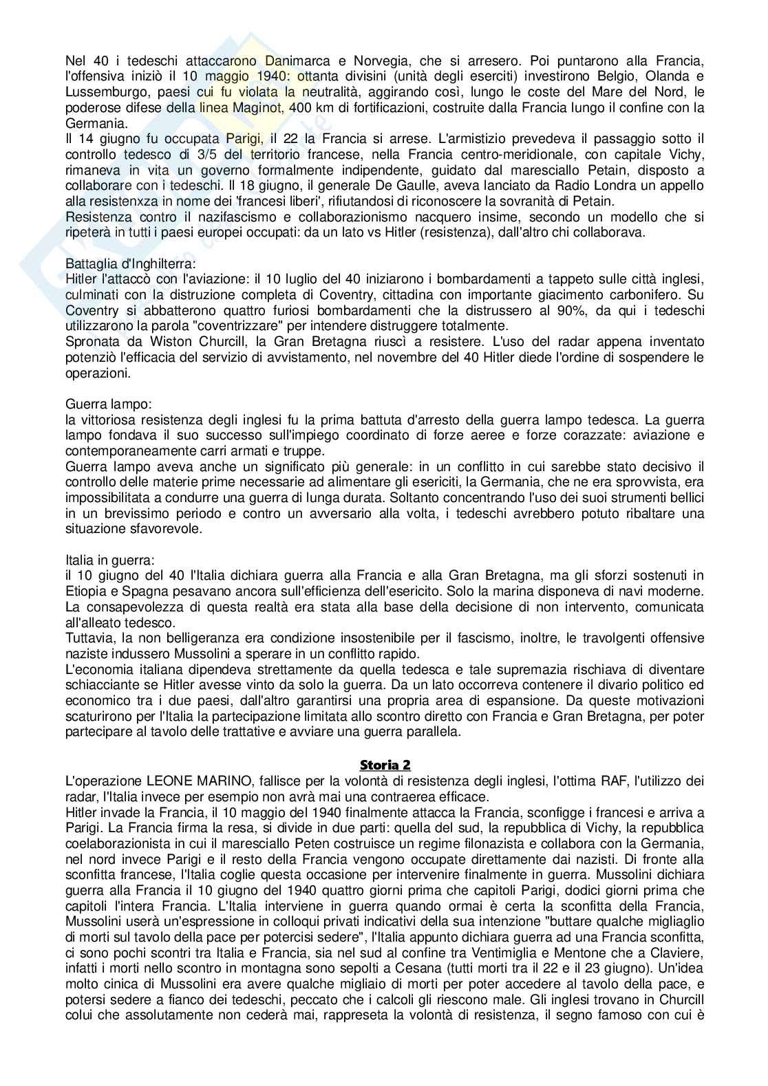 Seconda Guerra Mondiale e eventi 1900 Pag. 2