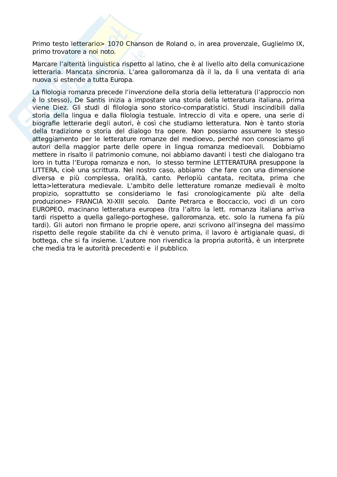 Appunti modulo A e parzialmente B di Filologia romanza Pag. 26