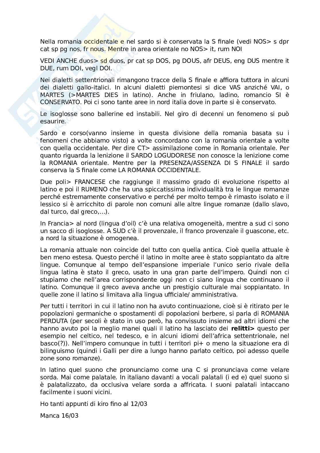 Appunti modulo A e parzialmente B di Filologia romanza Pag. 6