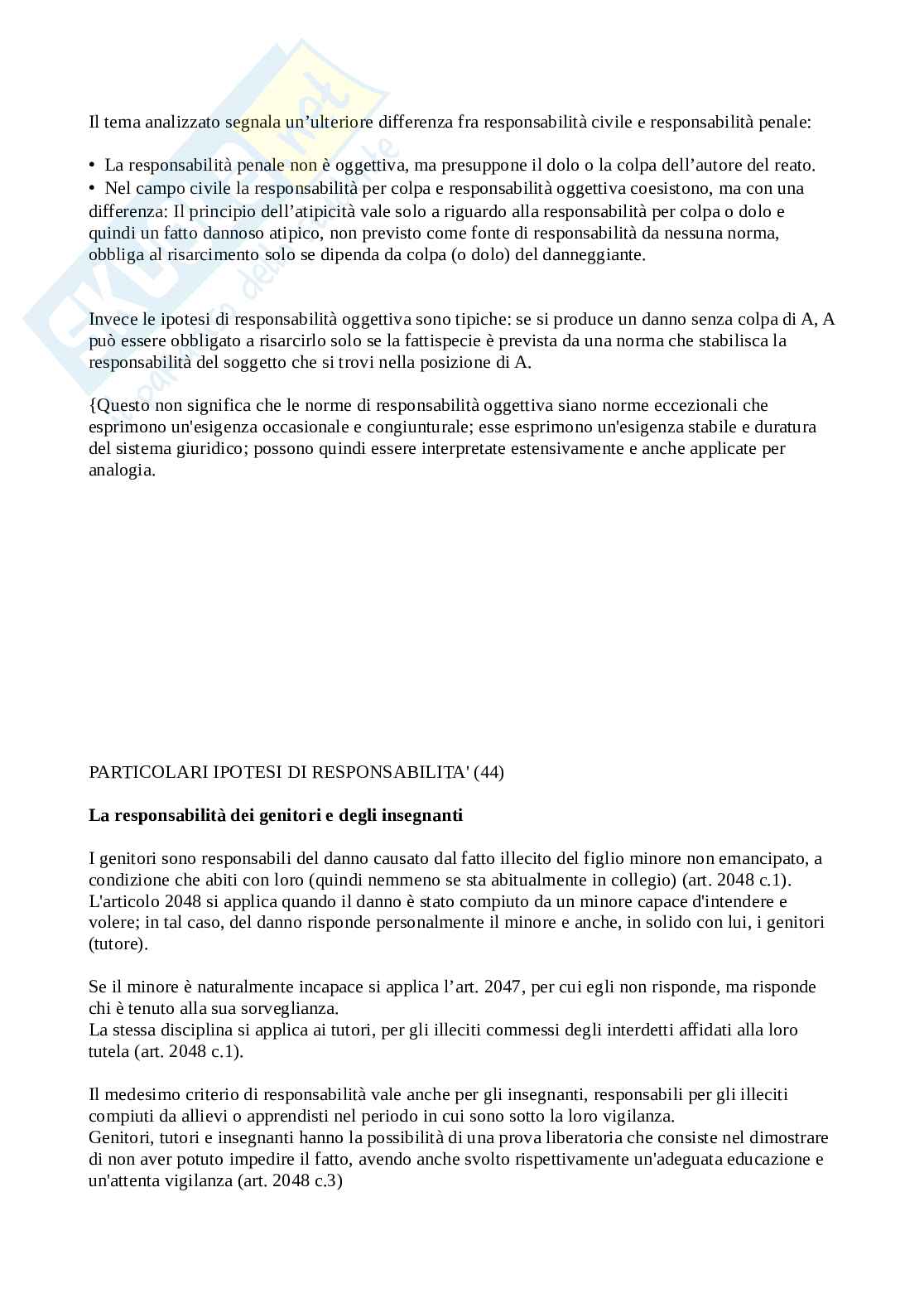 Riassunto esame Diritto Privato, Prof. Majello Paolo, libro consigliato Diritto privato, Vincenzo Roppo  Pag. 11