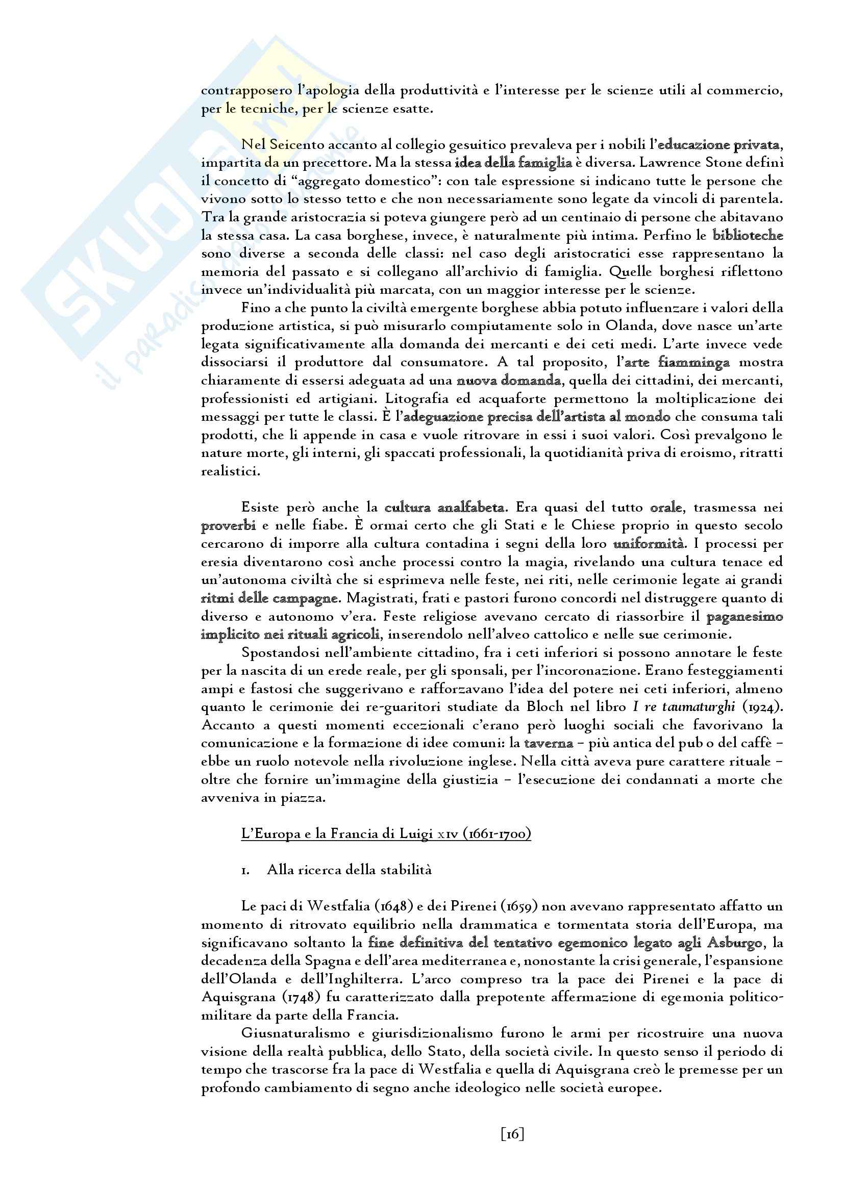 Riassunto esame del Manuale di storia moderna. L' età moderna (1660-1815) di Ricuperati, Ieva, prof. Carpanetto Pag. 16