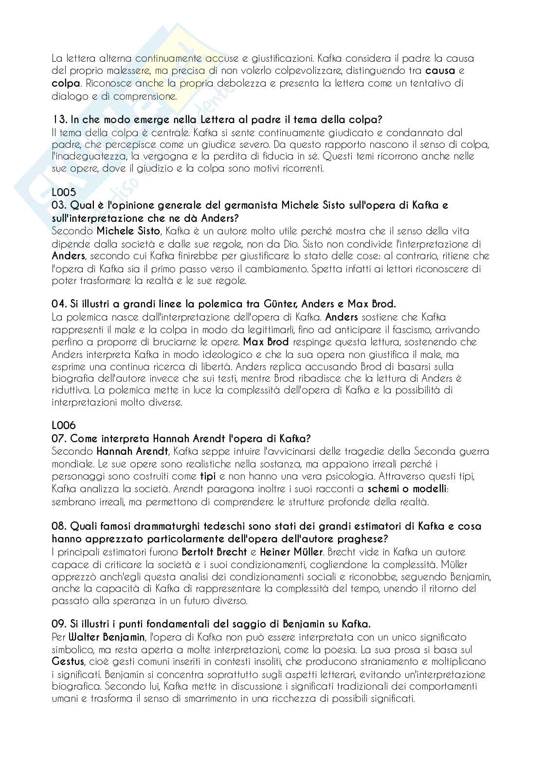 Domande aperte - Letteratura tedesca 4 Pag. 2