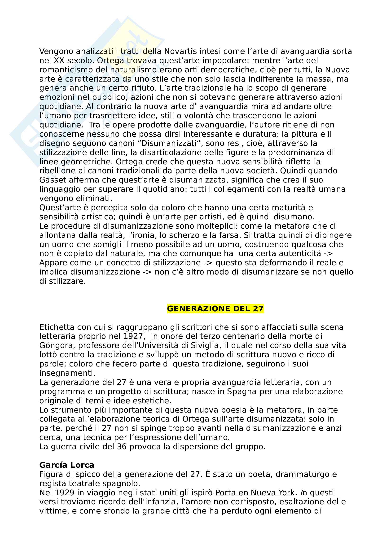 Letteratura spagnola: dal Romanticismo al dopoguerra ( sec. XIX-XX) Pag. 11