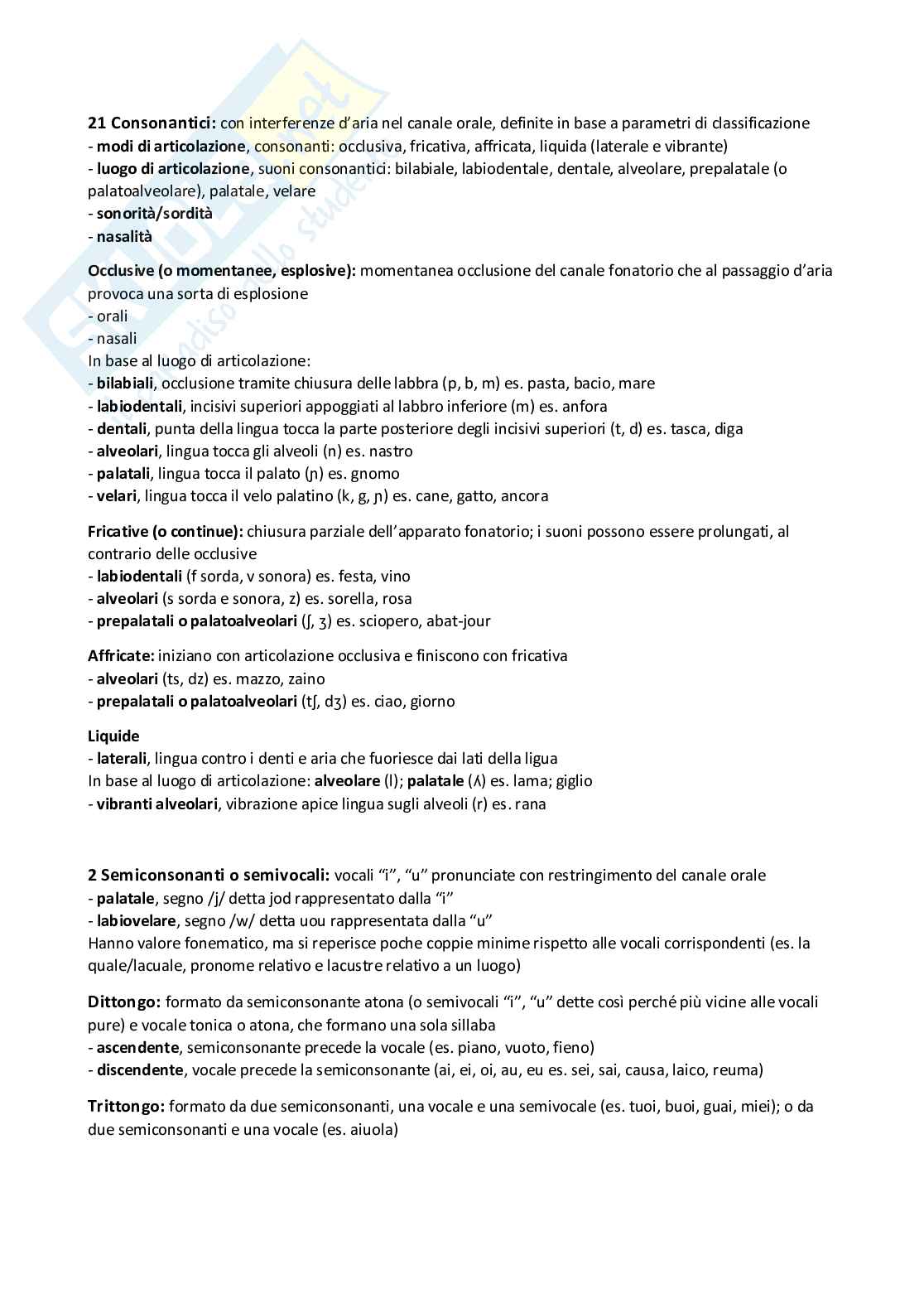 Linguistica italiana con laboratorio (B024295) - Kit completo, teoria e preparazione esame | SFP Notes Vol. 25 Pag. 16