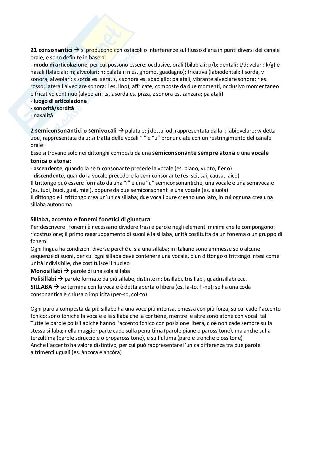 Linguistica italiana con laboratorio (B024295) - Kit completo, teoria e preparazione esame | SFP Notes Vol. 25 Pag. 61