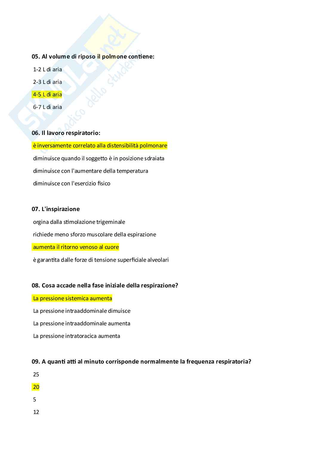 Paniere di Fisiologia Pag. 2