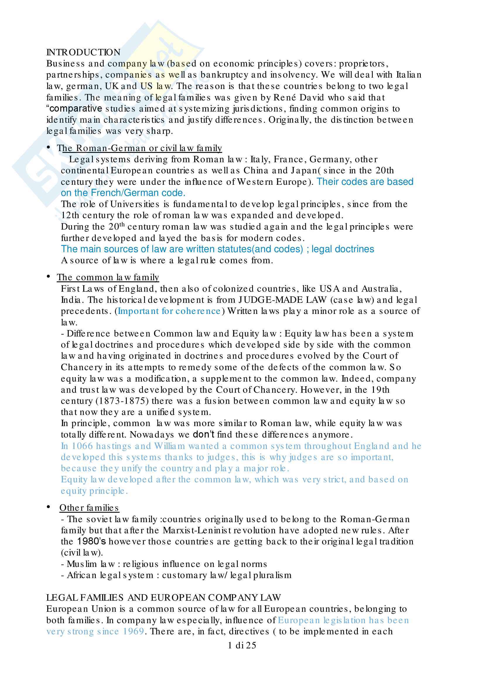 Riassunto Law Economics Pag. 1