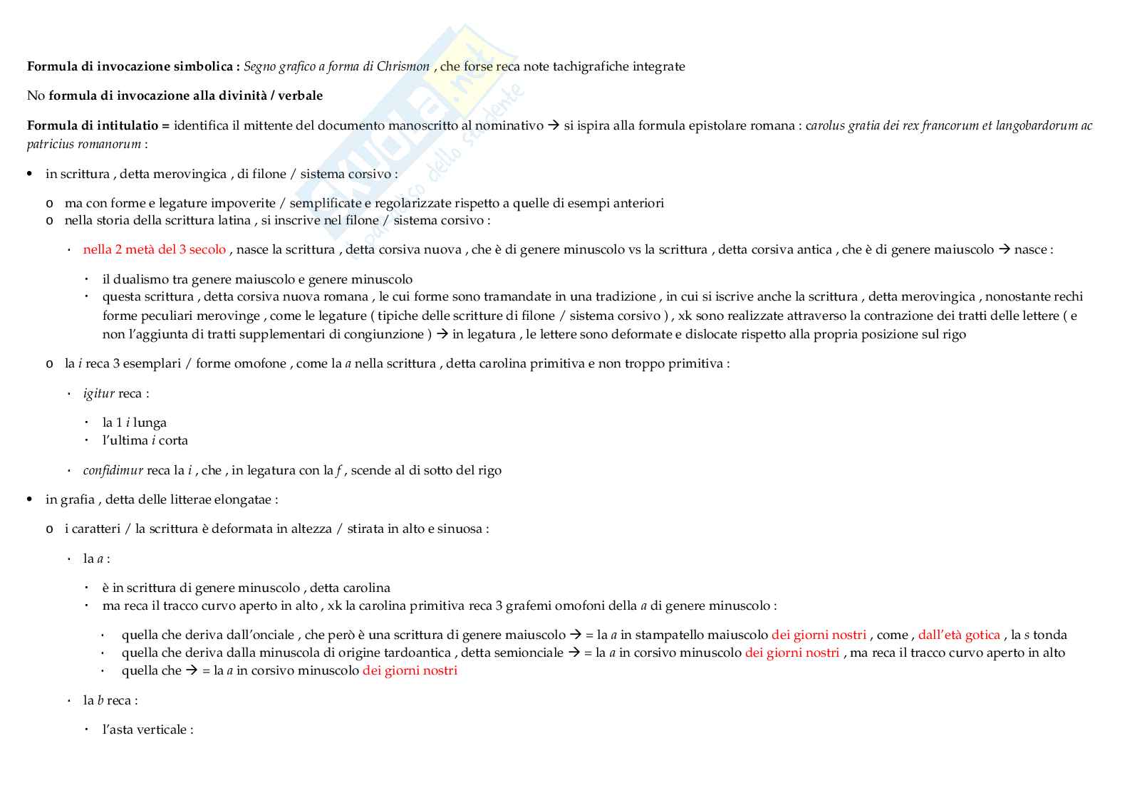 Appunti del modulo 01 di paleografia e diplomatica con Antonio Olivieri Pag. 26