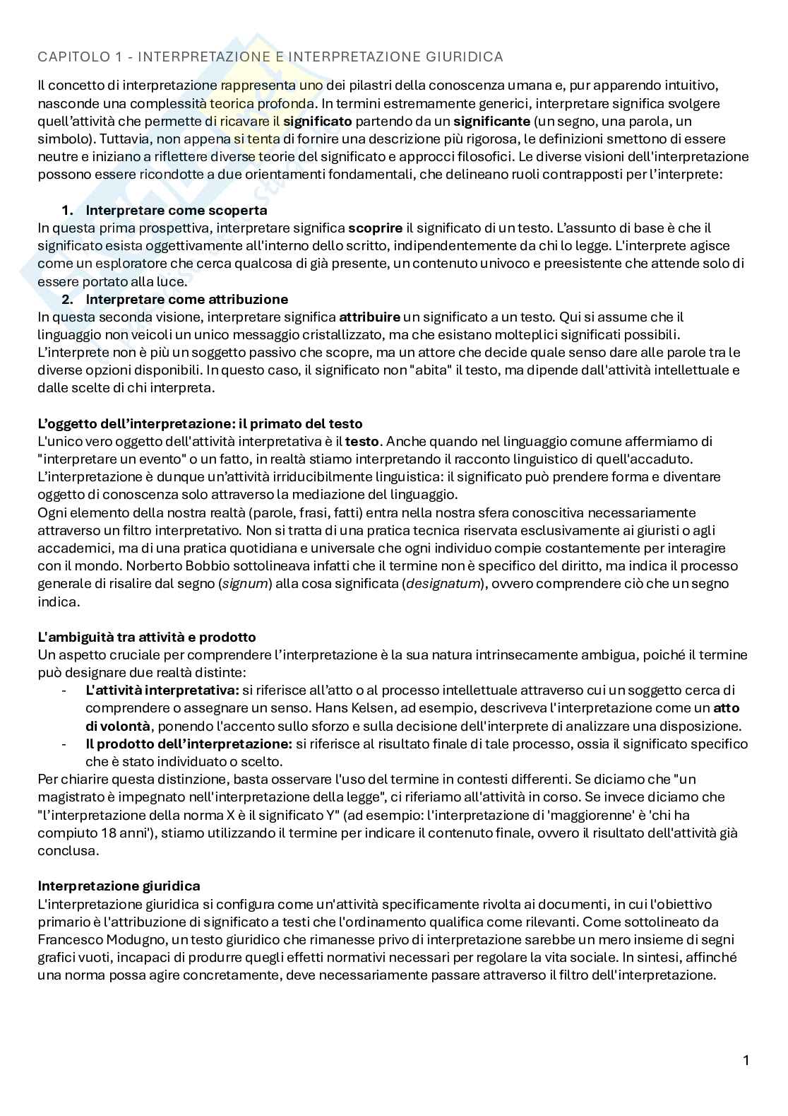Filosofia del diritto Pag. 1