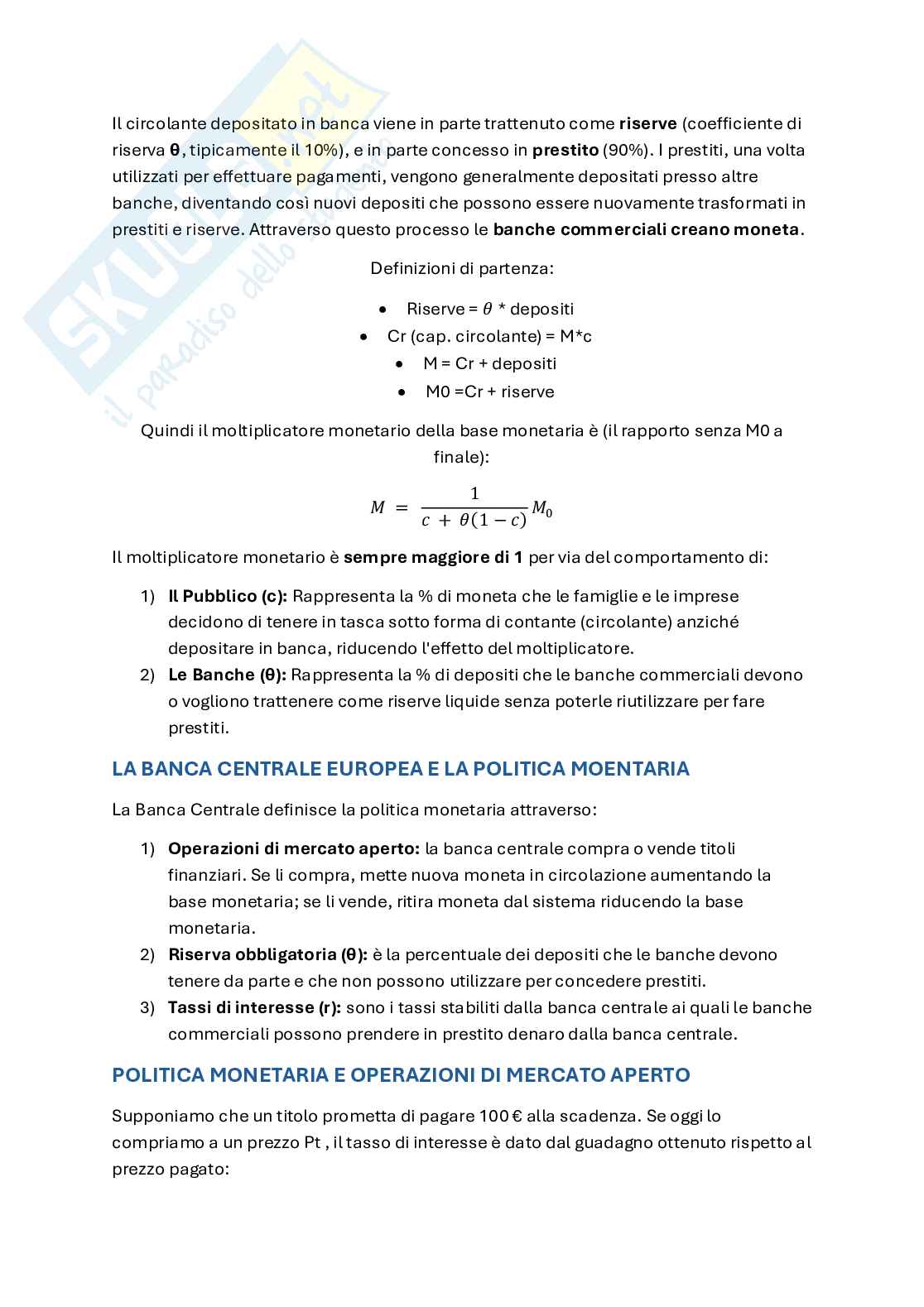 Riassunto esame Macroeconomia, Prof. Parisi Lavinia, libro consigliato Macroeconomia, Wyplosz Pag. 16