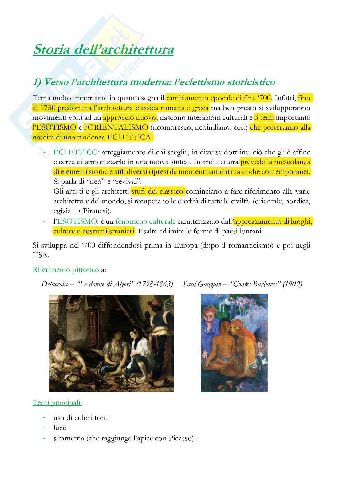 Storia dell'Architettura Pag. 1