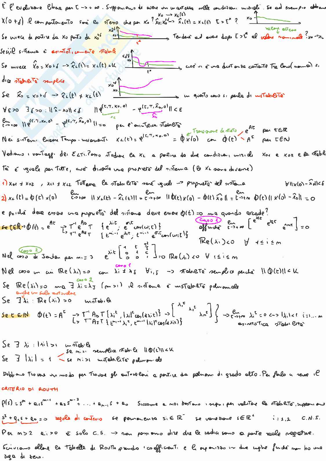 Teoria per l'esame di Teoria dei sistemi - parte 2 Pag. 11