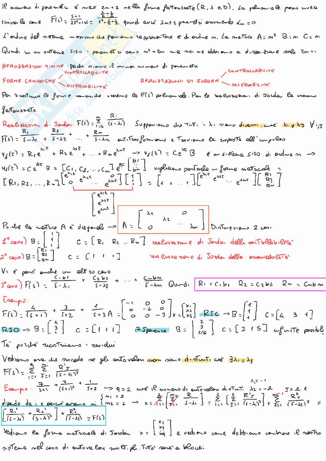 Teoria per l'esame di Teoria dei sistemi - parte 2 Pag. 2
