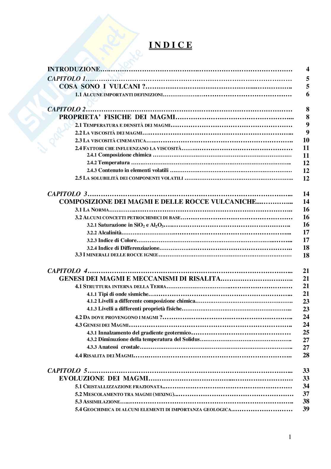 Vulcanologia e Rischio vulcanico Pag. 2