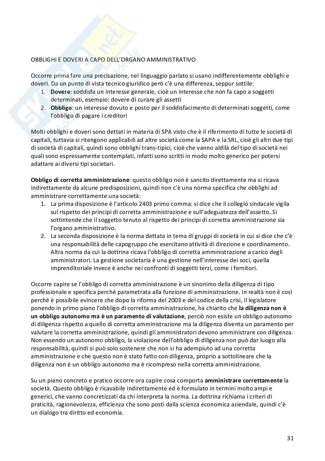 Diritto Commerciale progredito Pag. 31