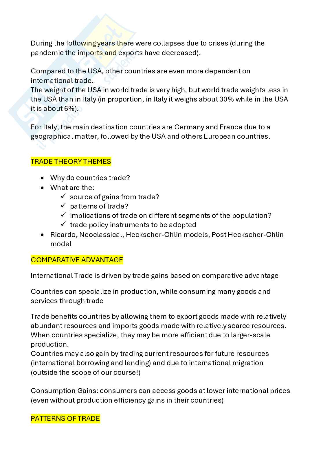 International economics   Pag. 6