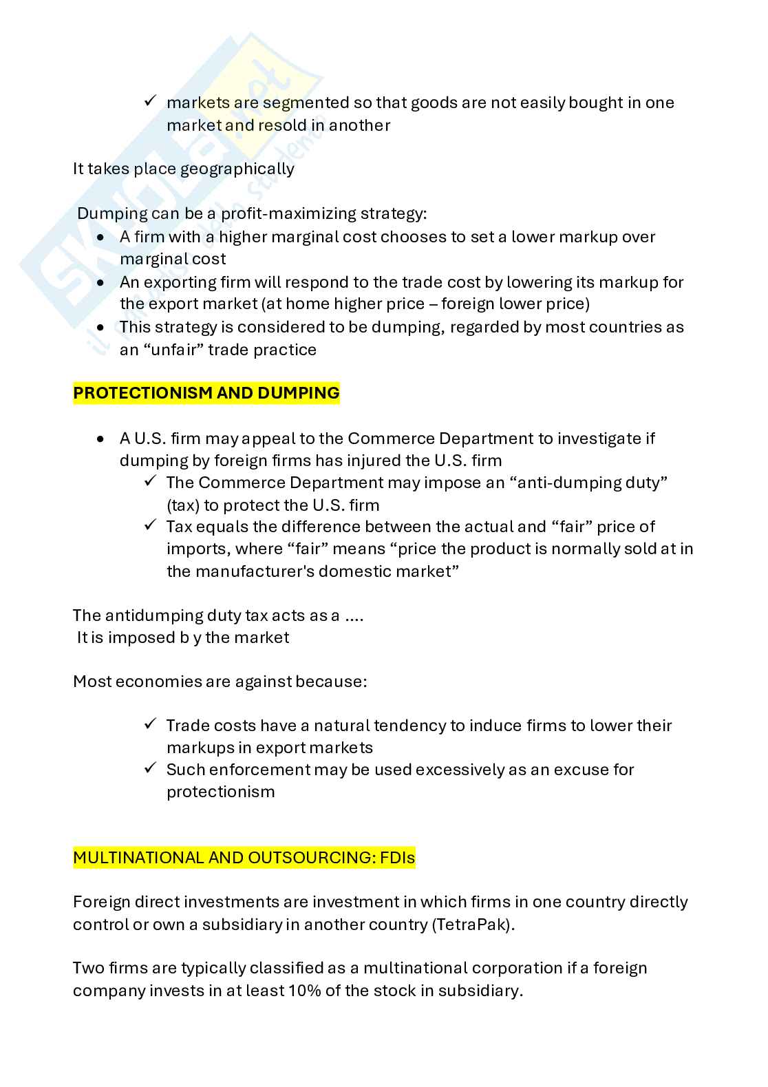 International economics   Pag. 61