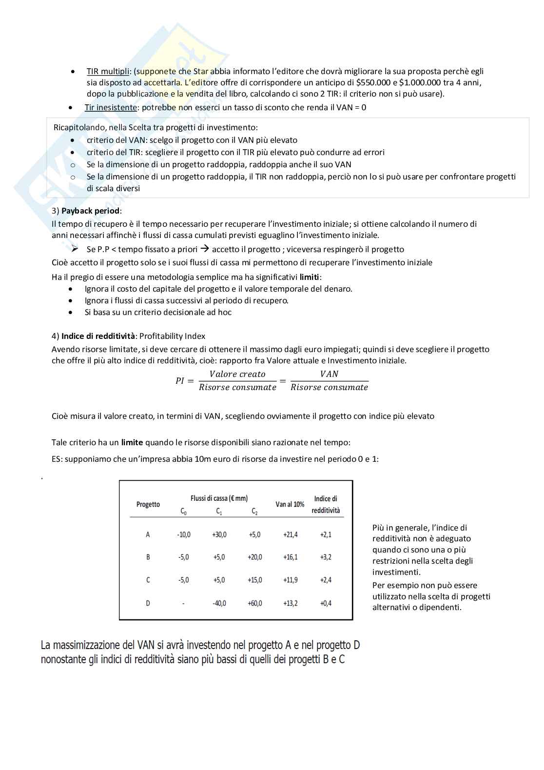 Appunti esame integrale - Finanza Aziendale Avanzato (Prof. Gubitosi) Pag. 11