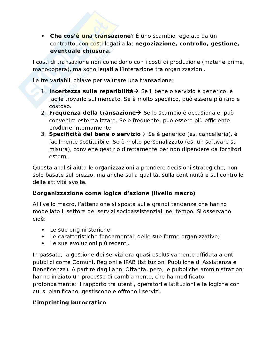 Organizzazione dei servizi socioassistenziali Pag. 11