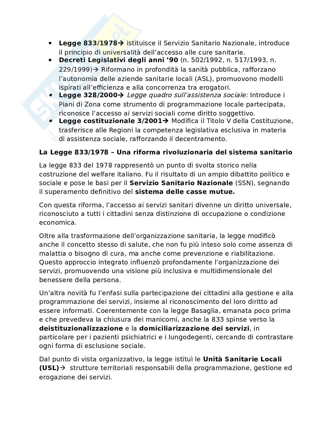 Organizzazione dei servizi socioassistenziali Pag. 21