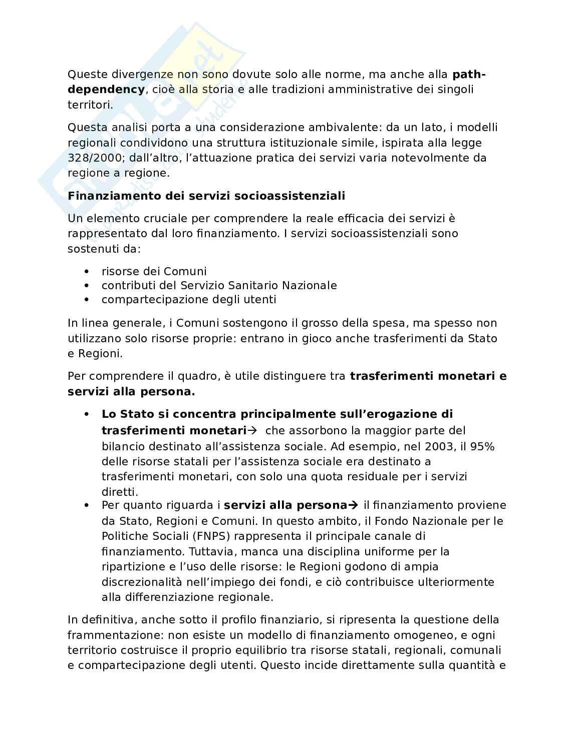 Organizzazione dei servizi socioassistenziali Pag. 26