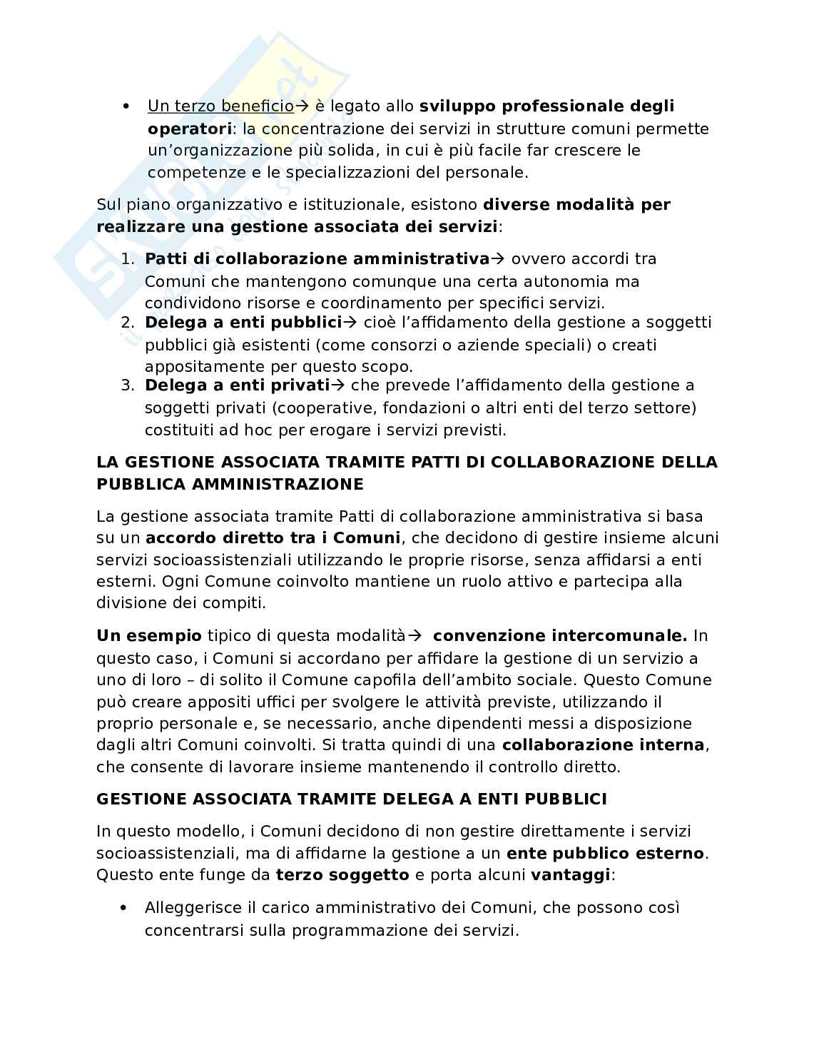 Organizzazione dei servizi socioassistenziali Pag. 41