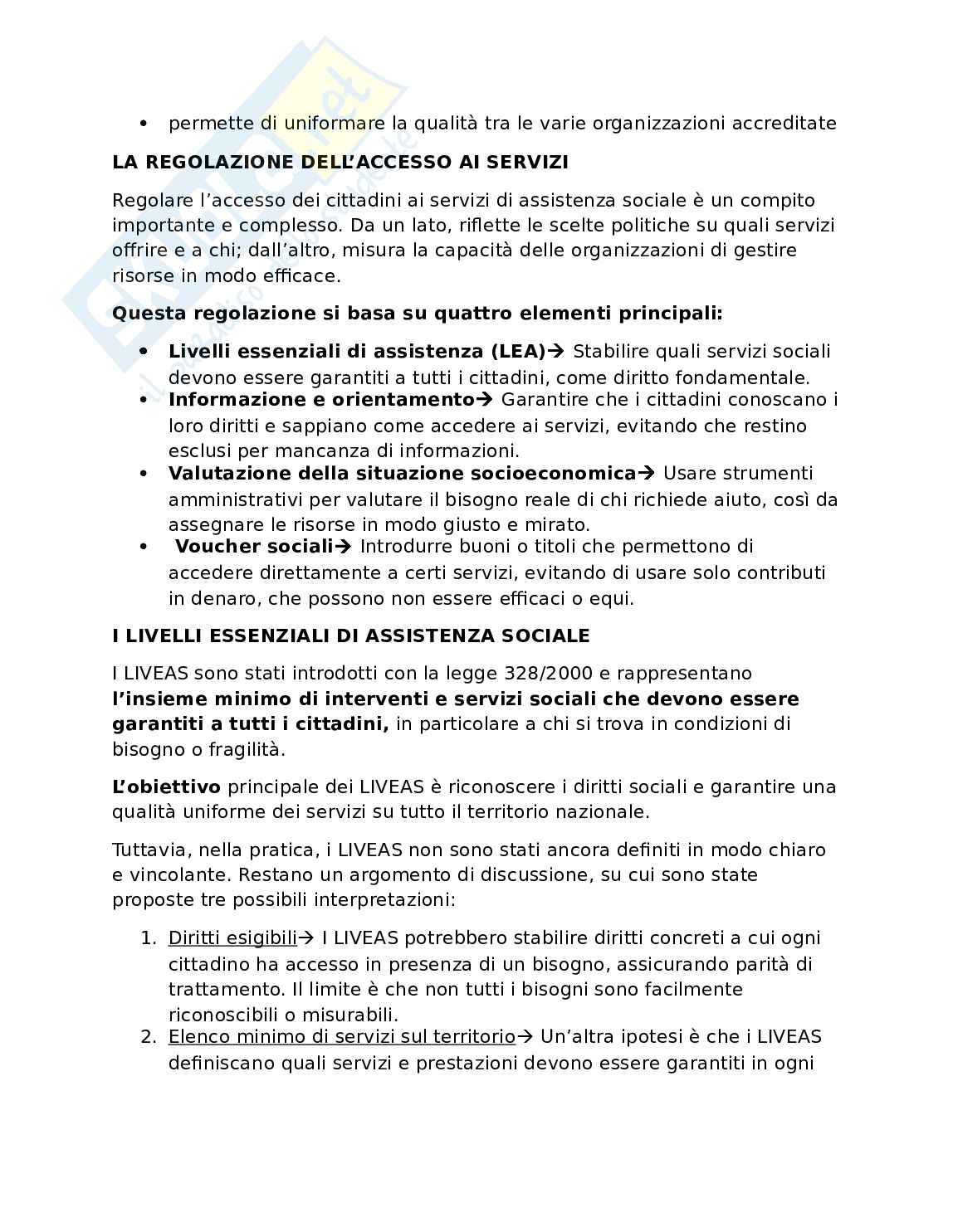 Organizzazione dei servizi socioassistenziali Pag. 46