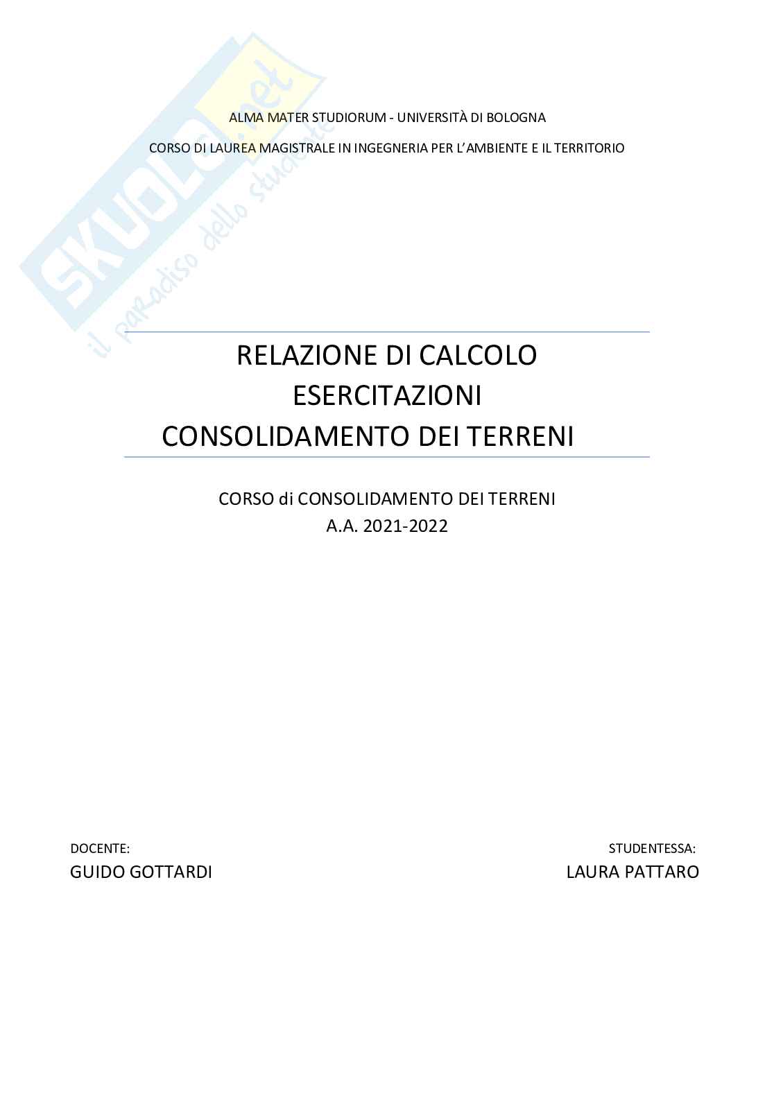 Consolidamento terreni - Relazione Pag. 1