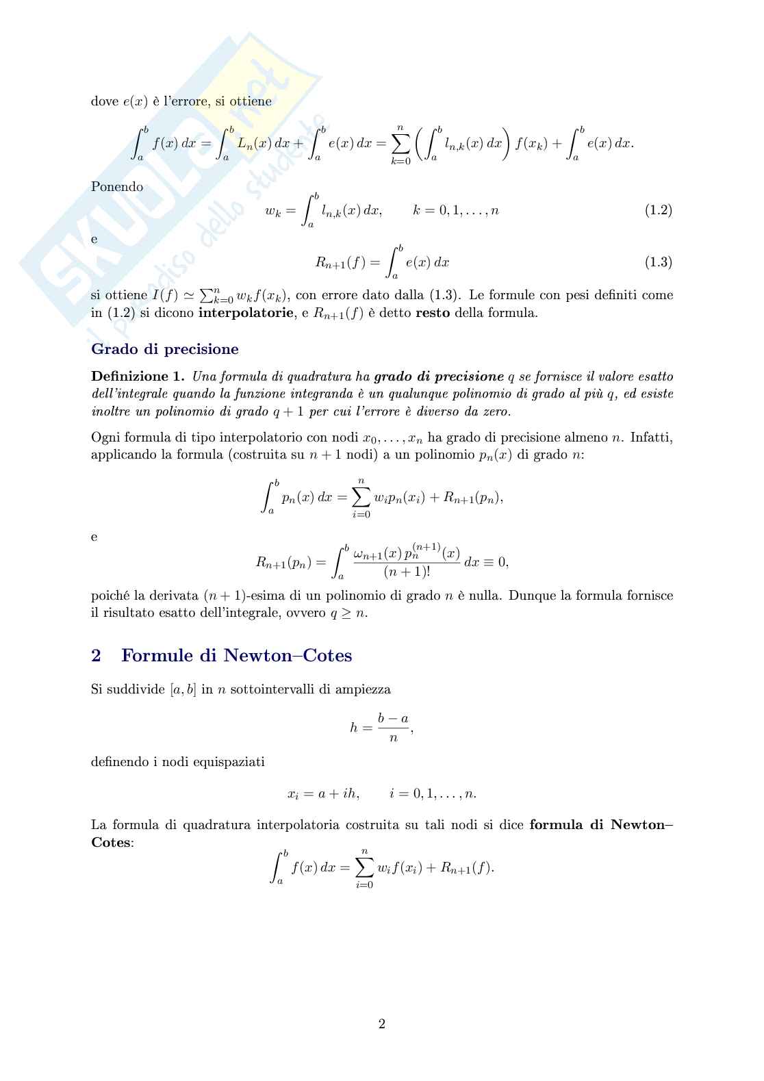 Calcolo numerico  Pag. 36